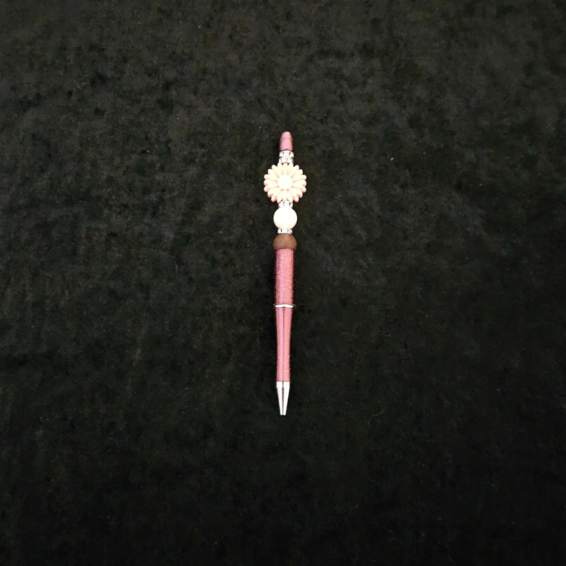 Dusty Pink Daisy Pen - Burgundy - Image 2