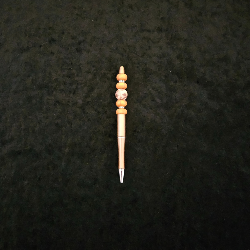 Animal Print Pen - Bronze and Orange - Image 2